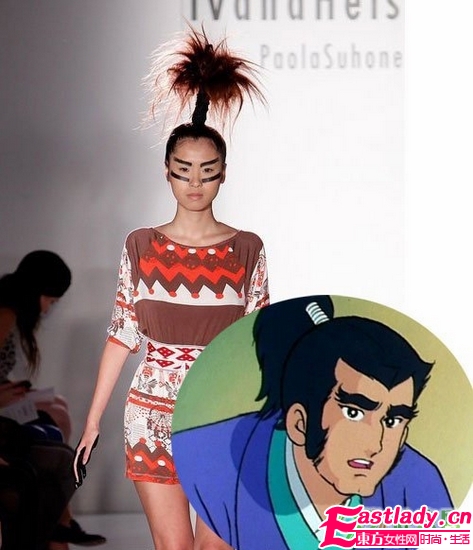 爆笑 酷似卡通的T台发型