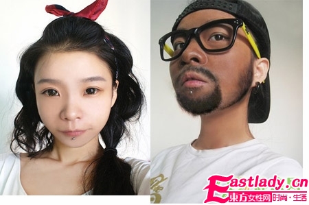 奇 美女化妆变身张震岳