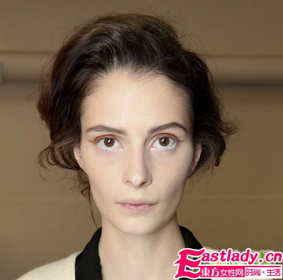 惊艳 暖橙色猫眼妆