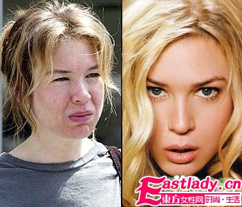 欧美女星神奇化妆术 堪比微整形