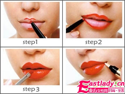 诱惑复古红唇妆 4步骤画出
