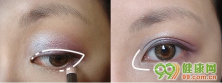 粉紫浪漫眼妆画法步骤