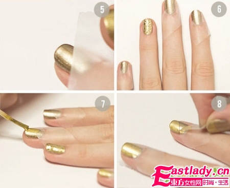 超酷混合金属色美甲怎么做