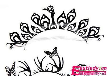 剪纸式假睫毛 艺术美妆