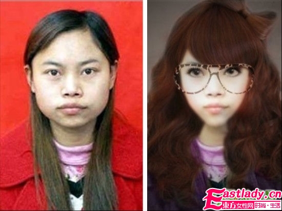 惊 大叔化妆瞬间变妙龄女