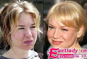 国际女星化妆前后判若两人