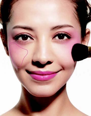 腮红画法 变身人见人爱完美脸型