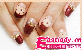 不败的经典 美甲也有圆点控