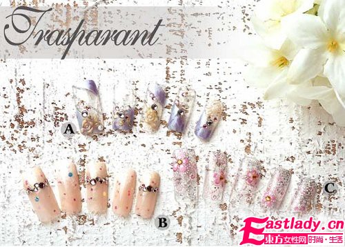 热恋纯情美甲 温柔女生如花绽放