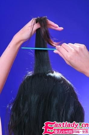 DIY直发变卷发步骤图解