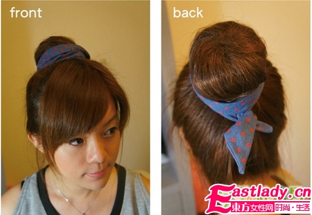 3种日式丸子头扎法 看发量选择