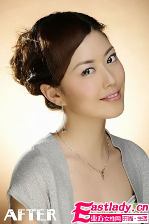 可以瘦脸的盘发发型