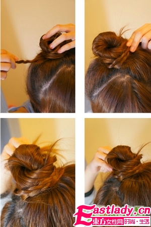 3种日式丸子头扎法 看发量选择