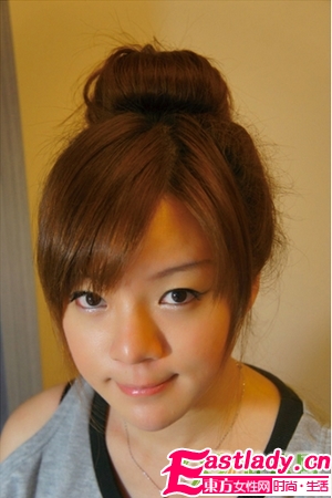 3种日式丸子头扎法 看发量选择