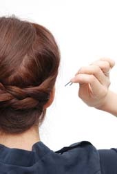 超时尚的麻花辫盘发