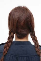 超时尚的麻花辫盘发