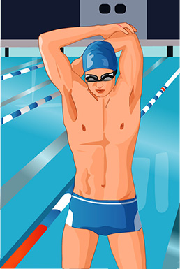 有氧游泳运动 学习正确游泳的热身动作技巧