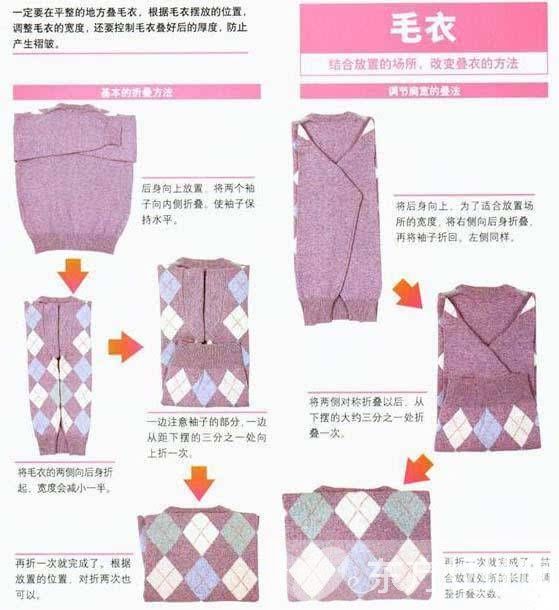 分享各类衣服的叠法 女孩们快get