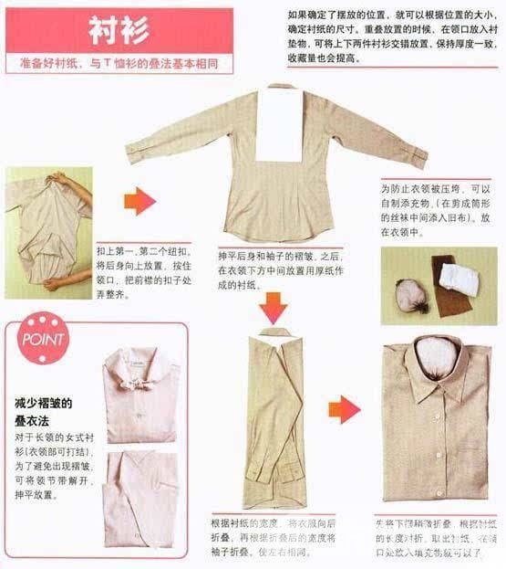 分享各类衣服的叠法 女孩们快get