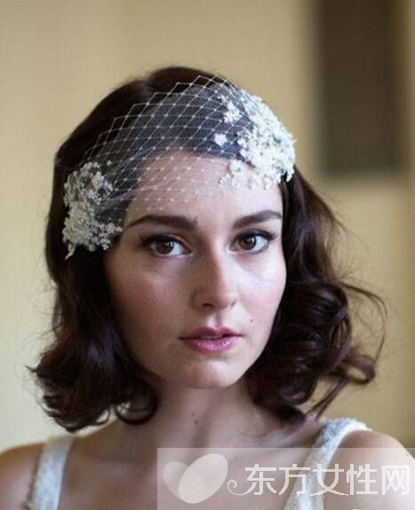 短发新娘造型也很美 不信你瞧瞧