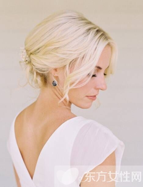 短发新娘造型也很美 不信你瞧瞧