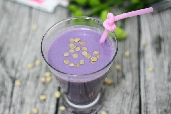 紫薯热饮的家常做法 黄豆与紫薯完美搭配