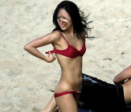 章子怡沙滩高清图片 章子怡裸照大曝光