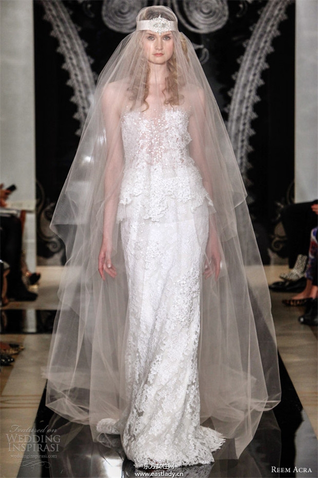 Reem Acra 2014婚纱礼服系列欣赏(图片)