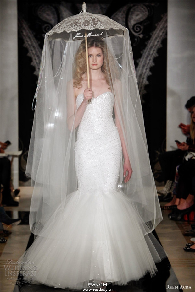 Reem Acra 2014婚纱礼服系列欣赏(图片)