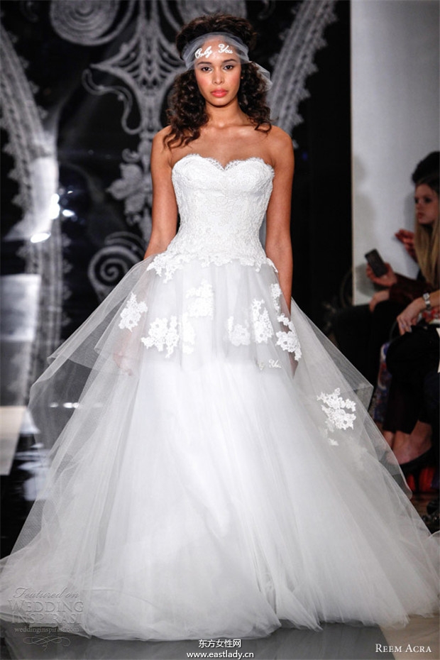 Reem Acra 2014婚纱礼服系列欣赏(图片)