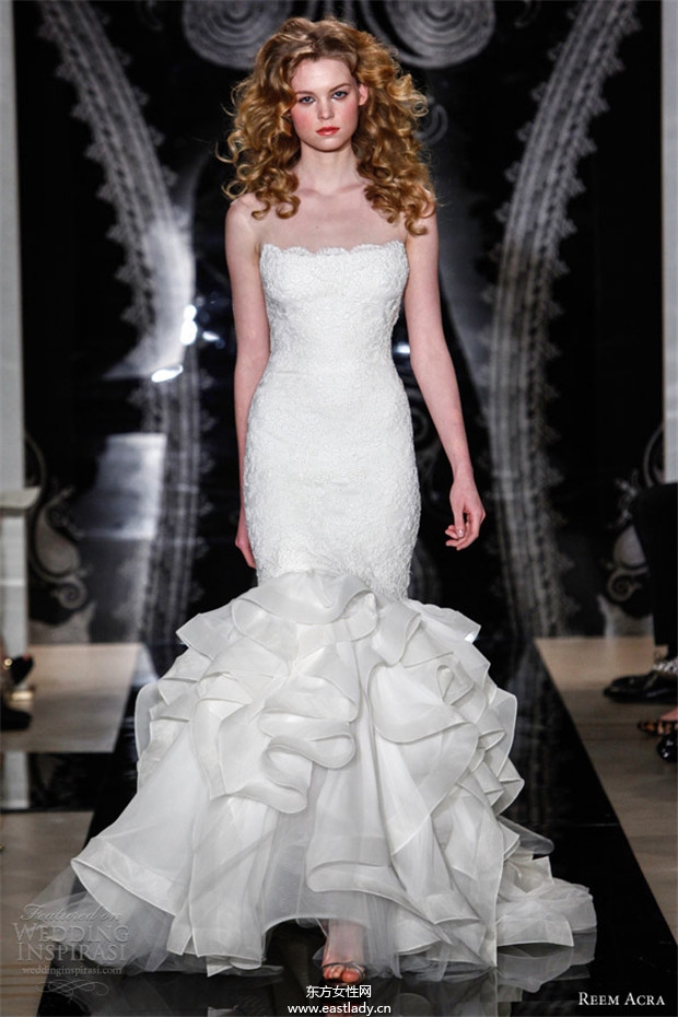 Reem Acra 2014婚纱礼服系列欣赏(图片)