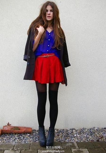 2013年春节服装搭配 红色大衣是主角