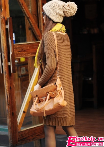 宽松套头中长款毛衣外套 针织的样式让你质感十足