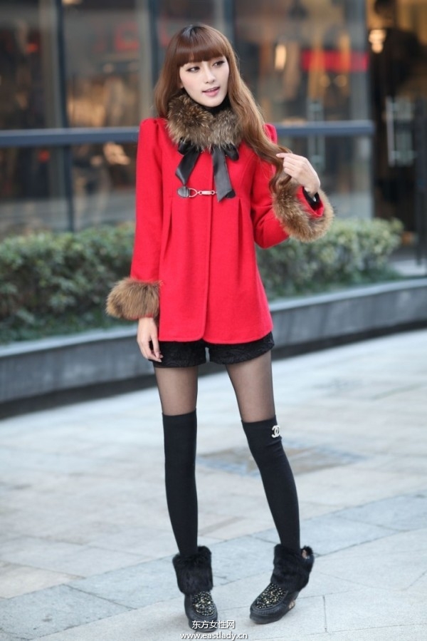 修身时尚毛呢外套诠释美丽与时尚