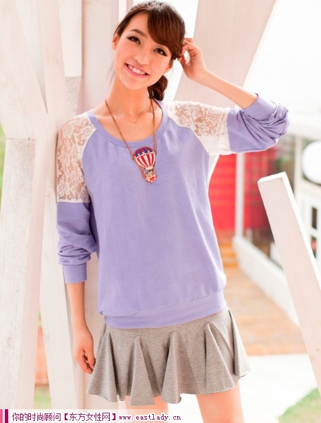 新款蕾丝卫衣 简单设计突出个性使然