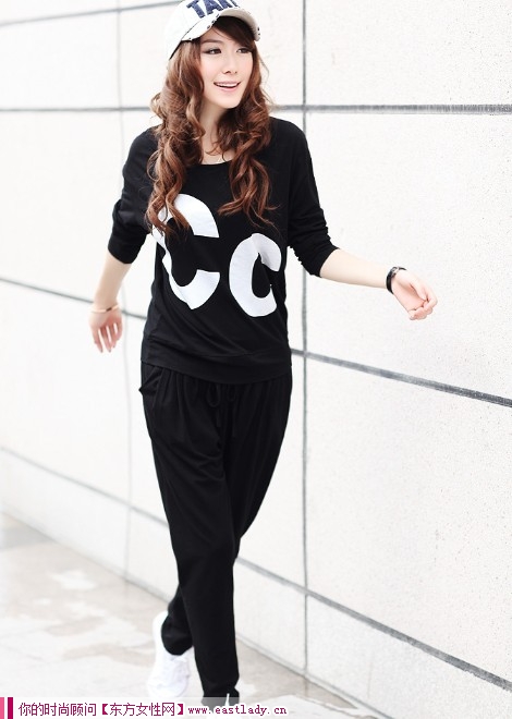 蝙蝠袖卫衣套装 让你瞬间变身韩剧女主角