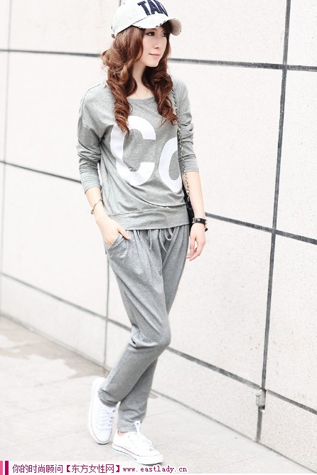 蝙蝠袖卫衣套装 让你瞬间变身韩剧女主角