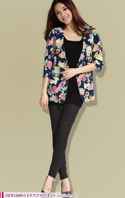 小小七分袖小西装 如夏花般美丽