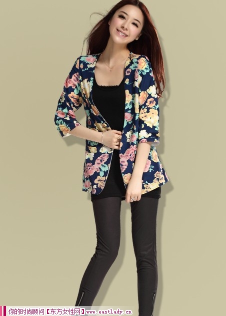 小小七分袖小西装 如夏花般美丽
