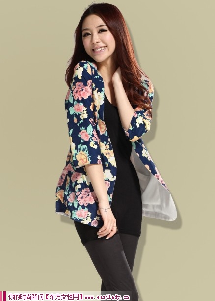 小小七分袖小西装 如夏花般美丽