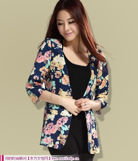 小小七分袖小西装 如夏花般美丽