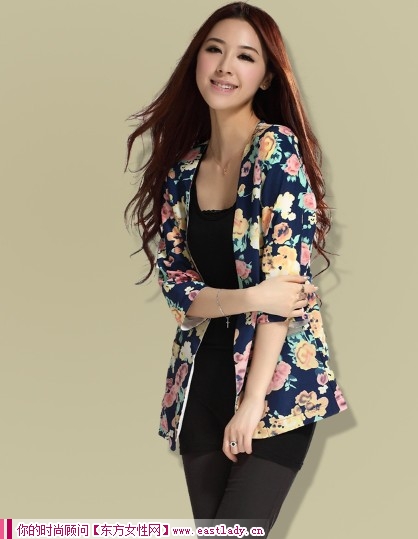 小小七分袖小西装 如夏花般美丽