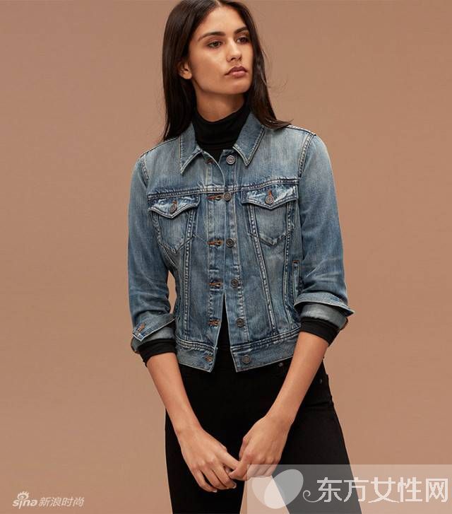 牛仔夹克这样穿超有范 不信你看大幂幂