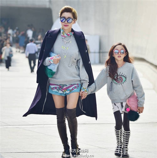 晒时尚不够 首尔时装周潮人晒娃成风