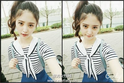 水手服强势回归 韩妞模特儿都这样穿