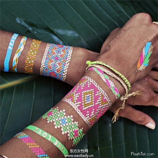 超酷 明星也爱用的金属色系纹身贴纸