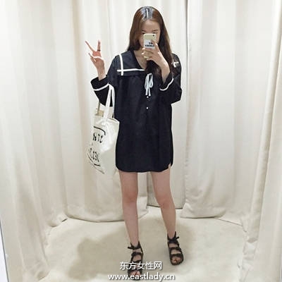 水手服强势回归 韩妞模特儿都这样穿