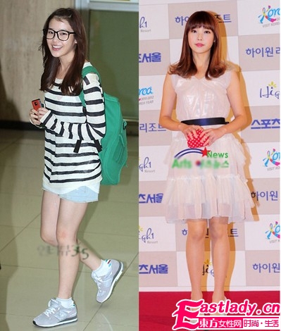 女星脱掉高跟鞋 美腿惊变萝卜腿