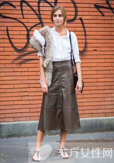 衬衫裙的N种时髦搭配 不止显瘦那么简单