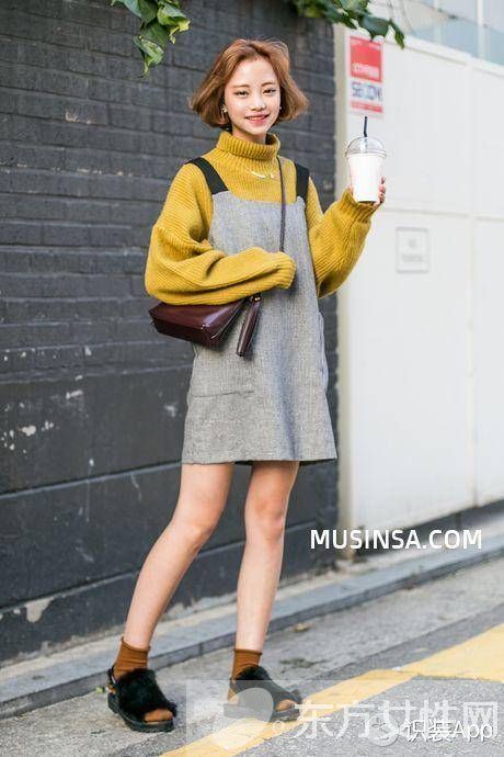 秋冬季节一件高领毛衣竟有这么多种穿法